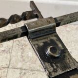 Vintage Brutalist Steel Magazine Rack