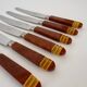 Set of 6 Vintage French Art Deco Design Inox Dinner Knives