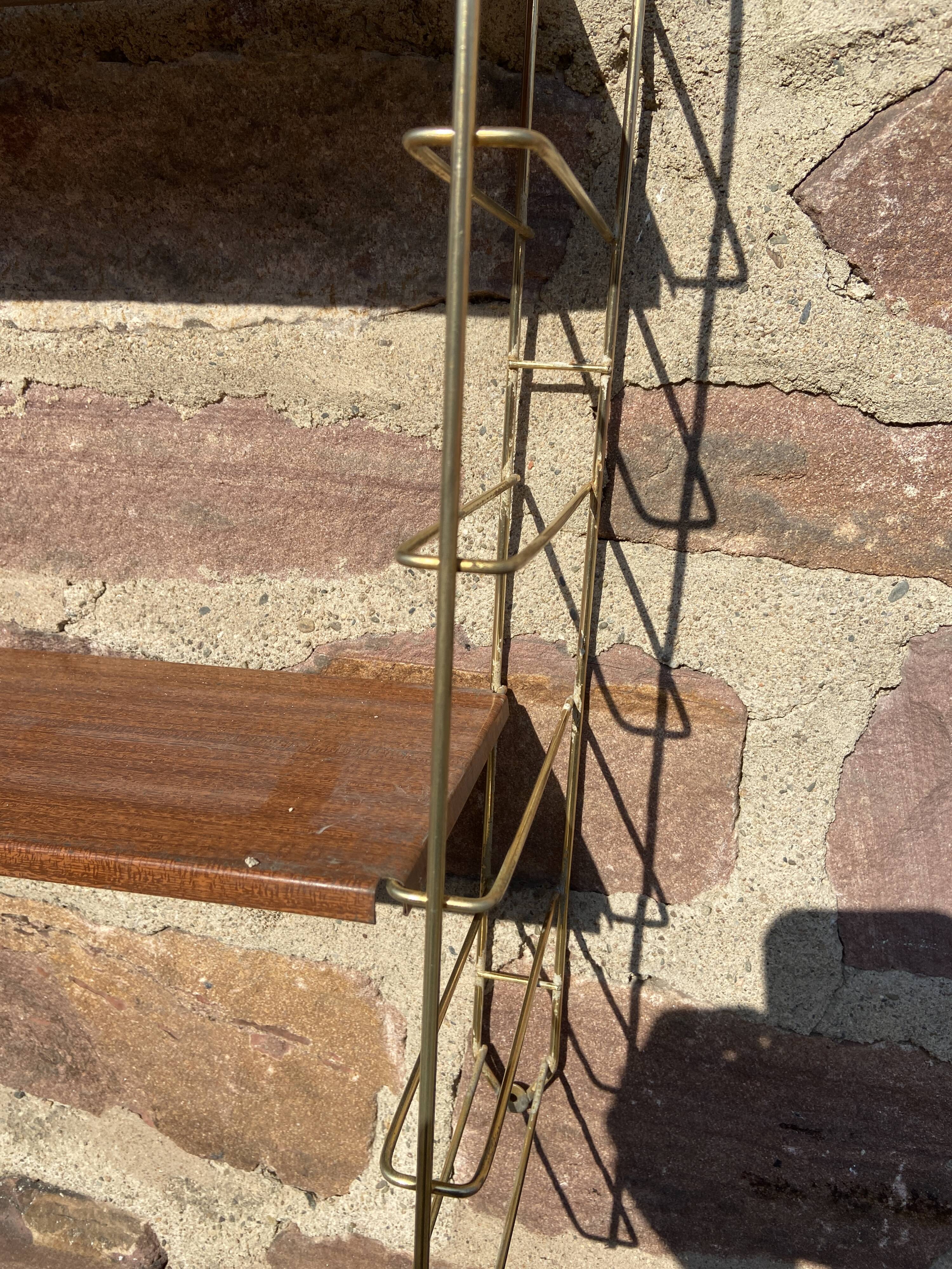 old industrial metal shelf Scandinavian shelf String 1960