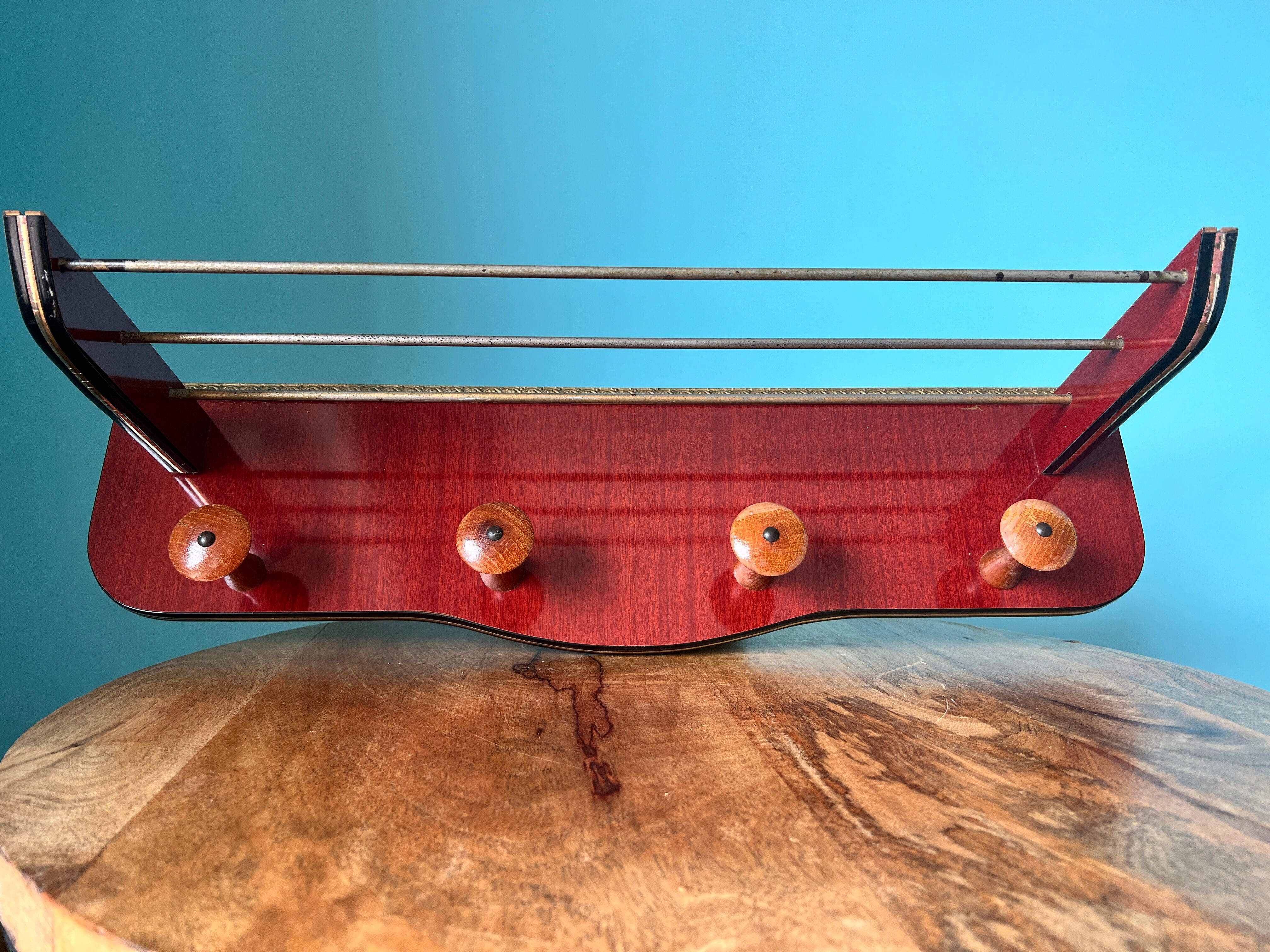 Coat rack vintage with repisa 60s-70s