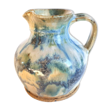 Enamelled stoneware pitcher signed La Borne