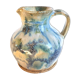 Enamelled stoneware pitcher signed La Borne