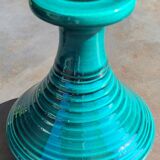 Emerald green ceramic candle holder