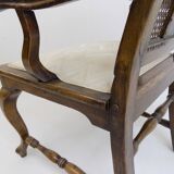 Chaise en bois néobaroque avec vannerie viennoise