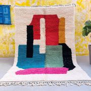 Abstract Moroccan rug - Beni Ouarain rug 2.5/1.5