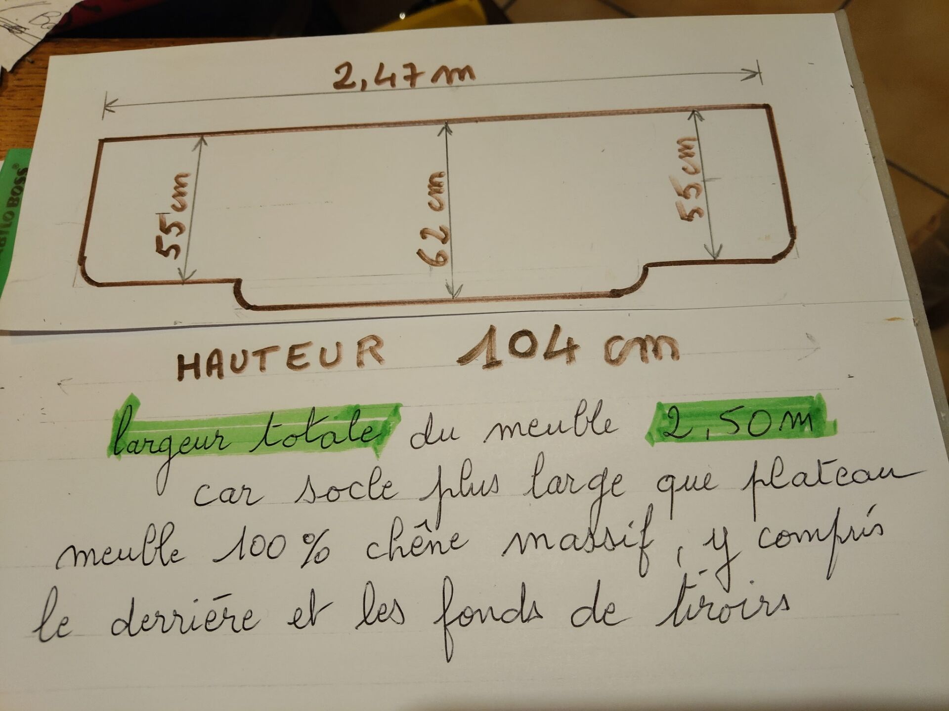 Buffet en chêne massif