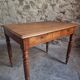 Antique French oak writing desk with 2 lockable drawers, circa 1920.