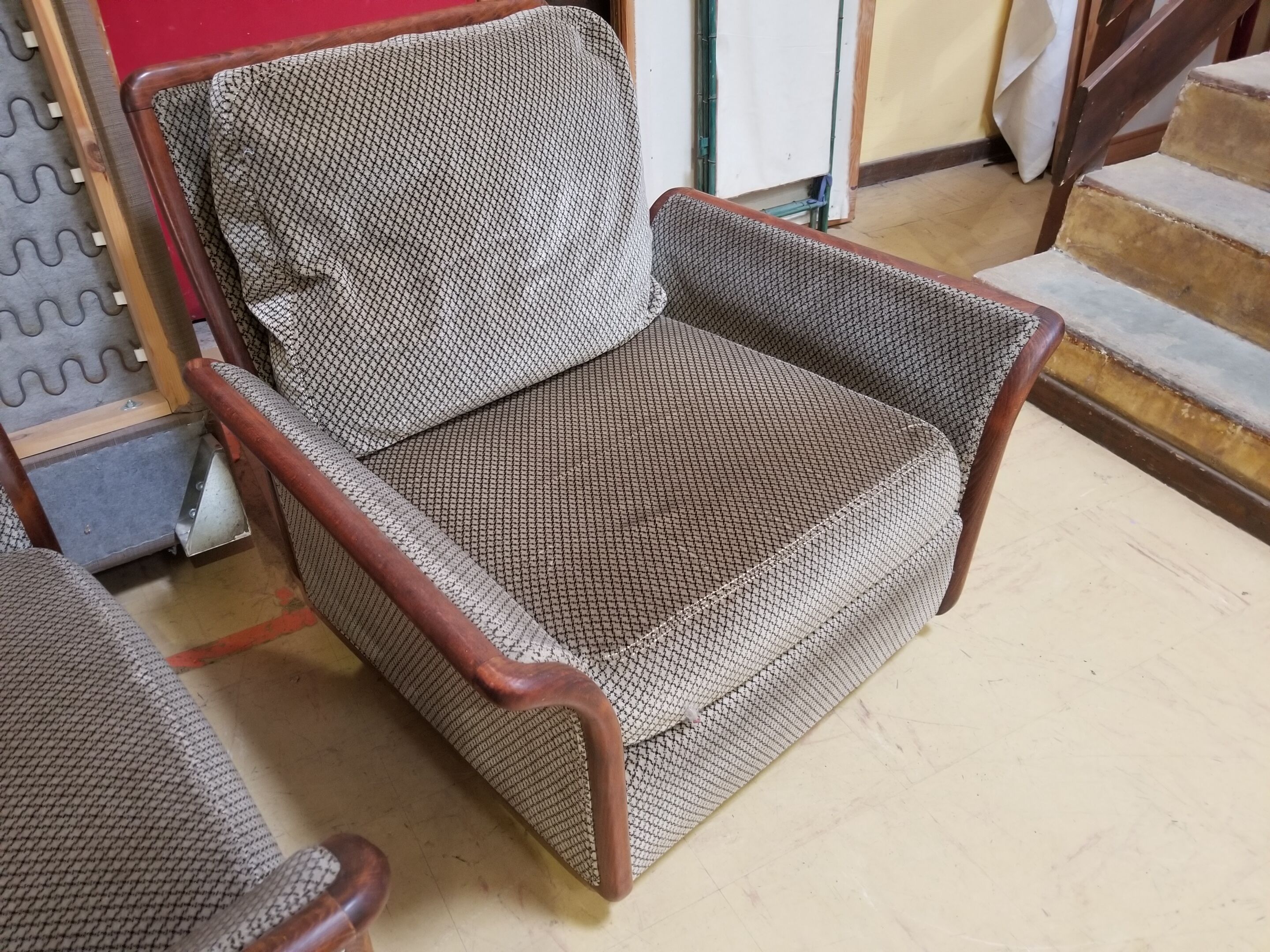 Paire de fauteuils ancien Burov de style Art Déco