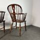 Ensemble de 3 chaises, fauteuils Windsor Low Back en orme, Angleterre, XIXe