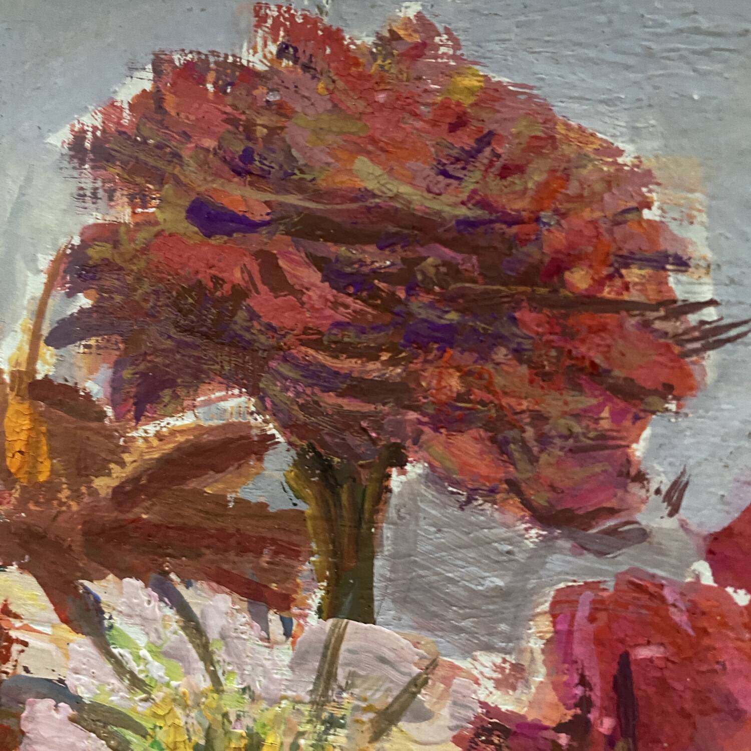 Tableau 1957 "Le bouquet multicolore"