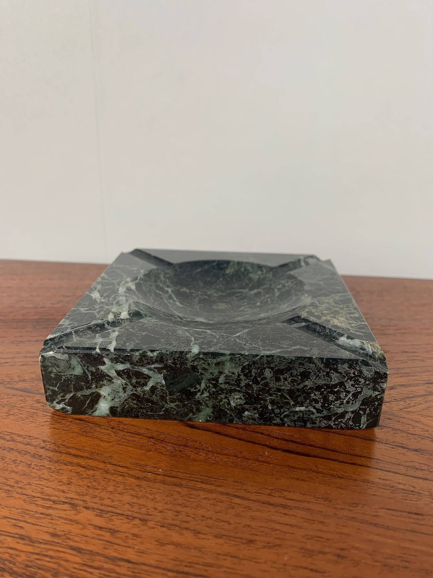 Vintage black marble ashtray, 1970