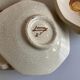 Set of 6 plates in mid-century fruit glazed clay
