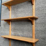 Vintage beech wall shelf