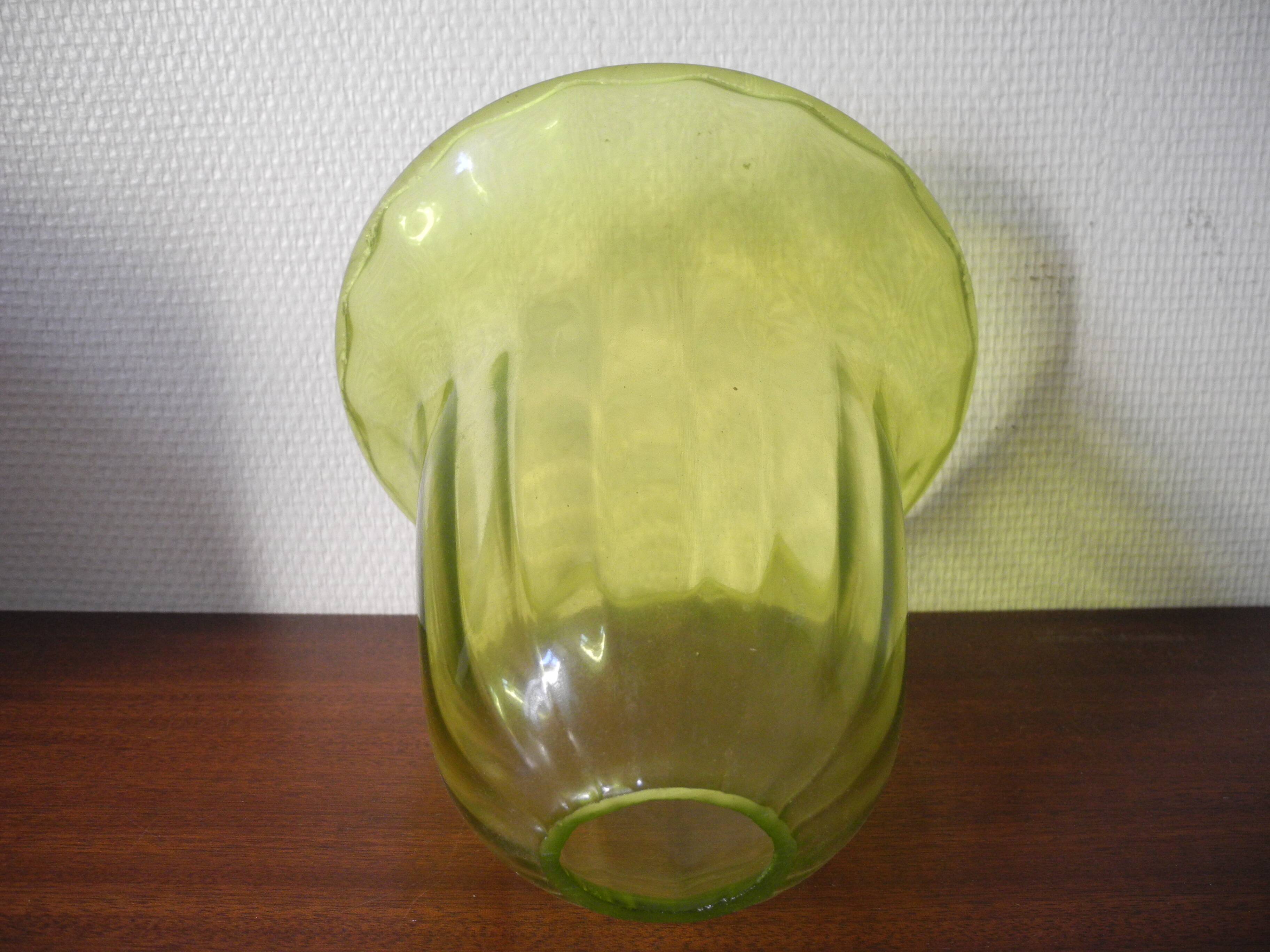 old blown glass lampshade vintage pendant light