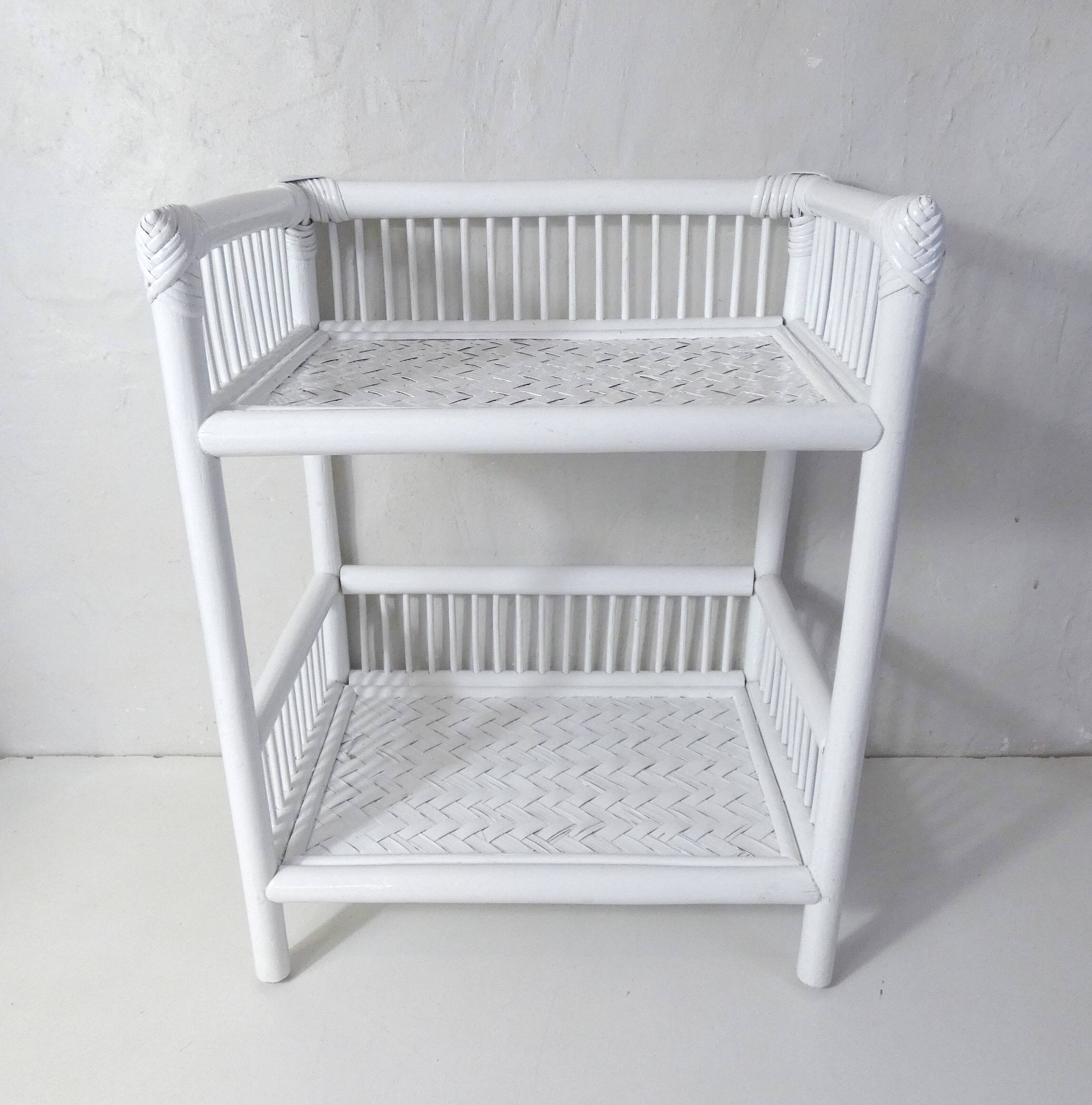 rattan bedside table