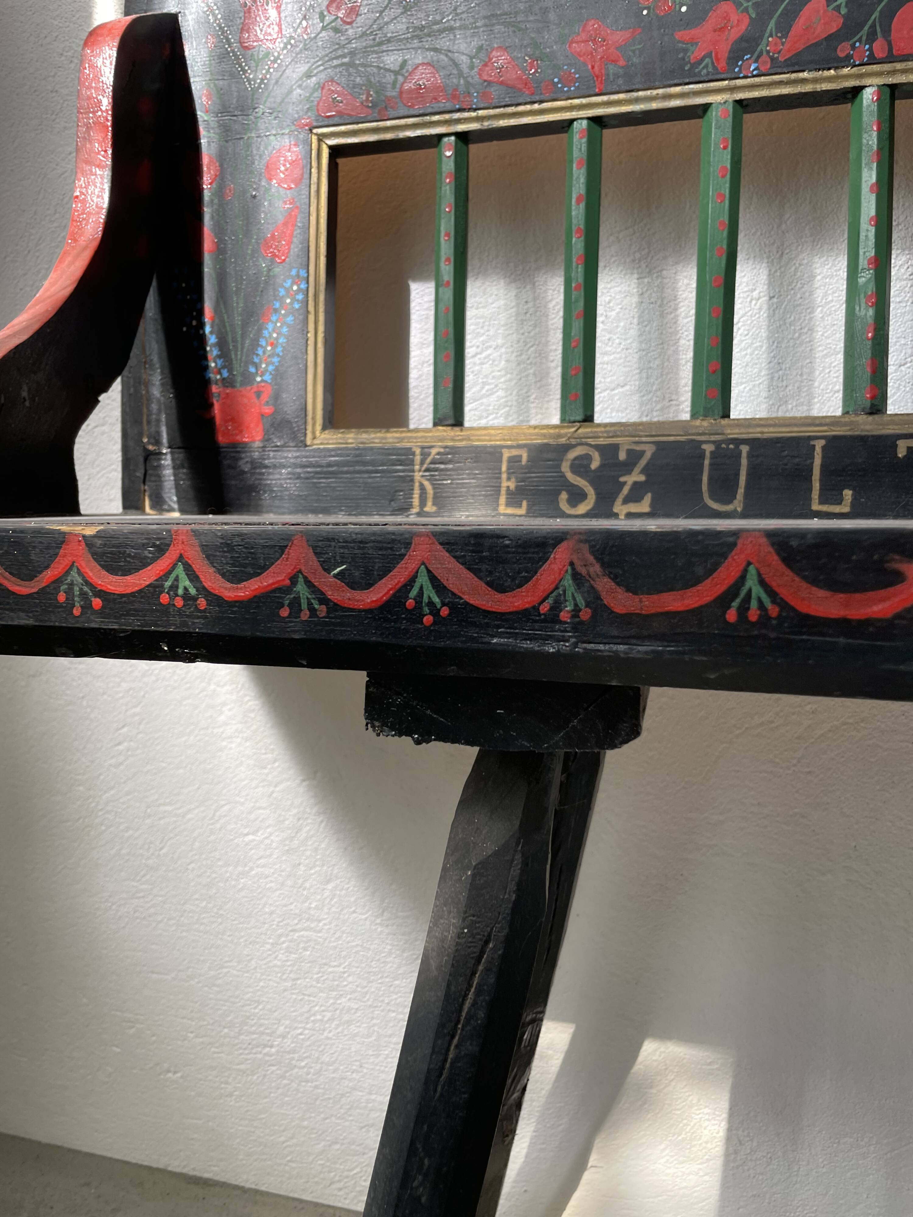 Moldavian bench 1968 polychrome