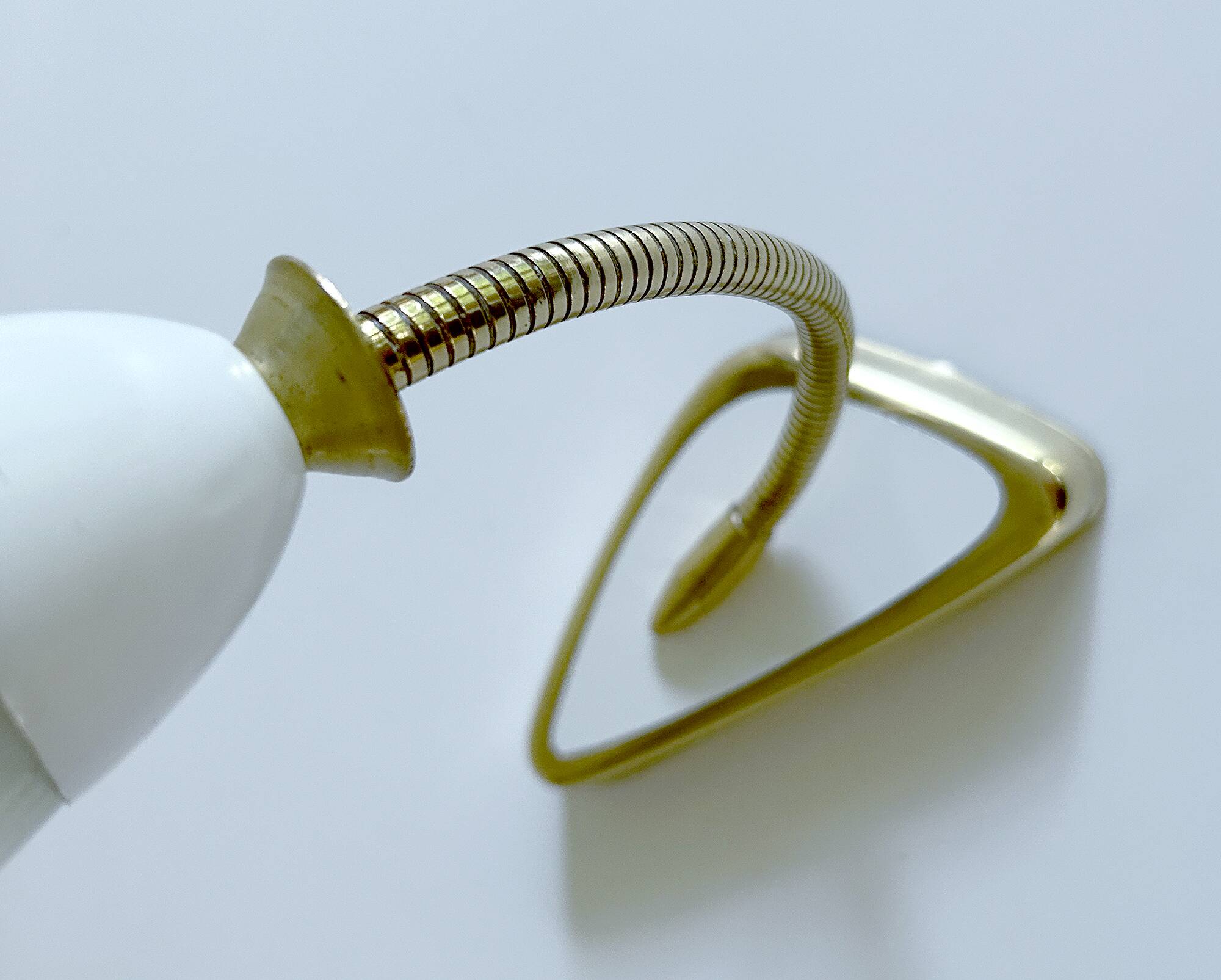Mid Century Flexible Brass Glass Wall Light