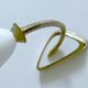 Mid Century Flexible Brass Glass Wall Light