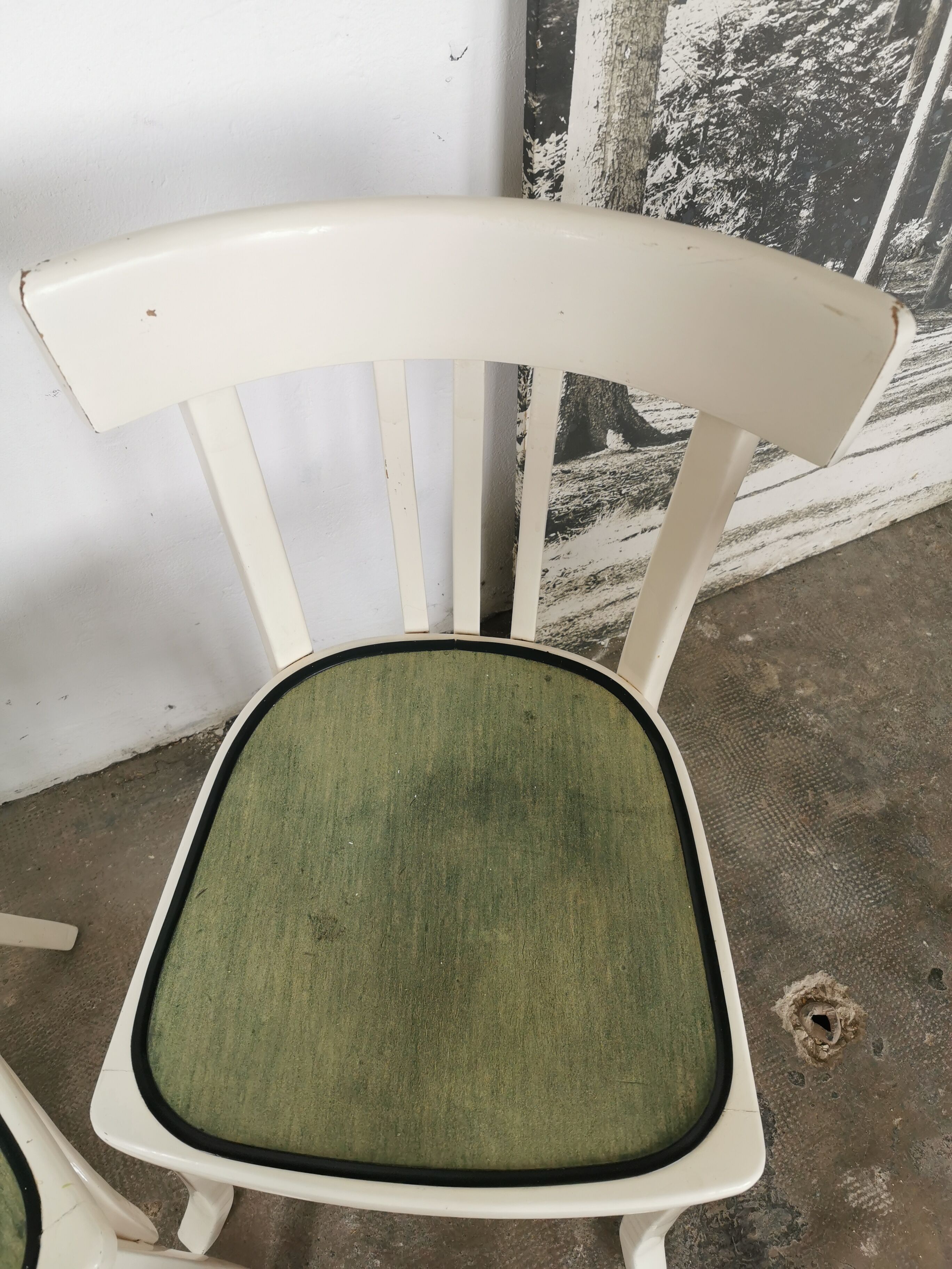 Set de 6 chaises bistrot blanches