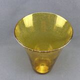 Grand vase en verre bullé