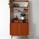 1960s Scandinavian teak bookcase with storage cabinet