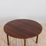Italian mid century round extension dining table in Rosewood by Stildomus