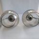 Pair of 1980s chrome metal and smoked glass wall lights