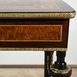 Small Living Room Table in Rosewood and Amboyna Burl, Louis XVI style, Napoleon III period – Mili