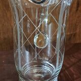 Cut glass pitcher grid 1950s