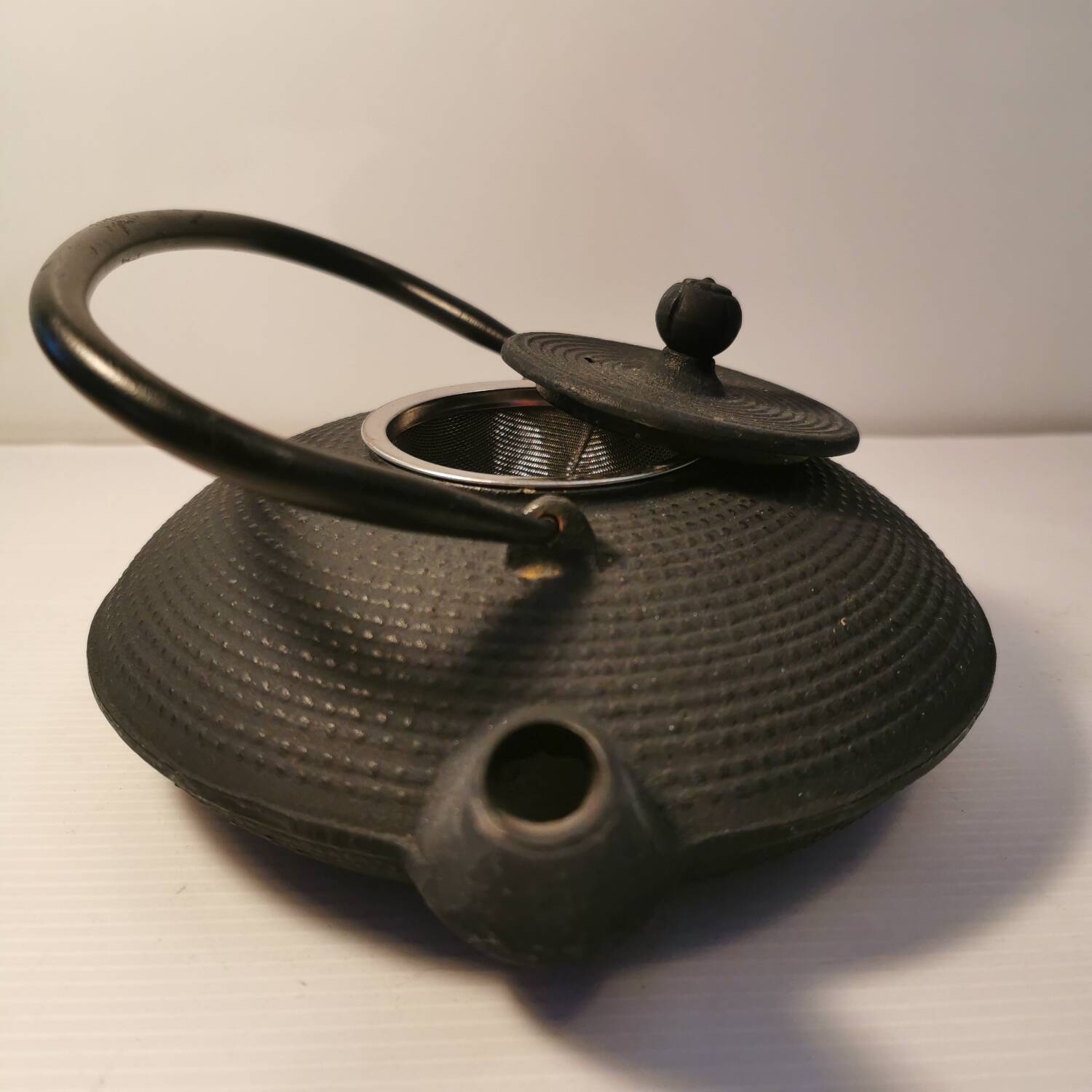 Japanese black cast iron teapot