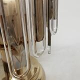 Paire de lampes de table avec des cristaux verticaux rigides 1980