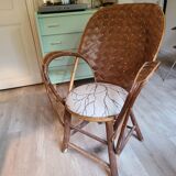 Fauteuil en chataigner tressé