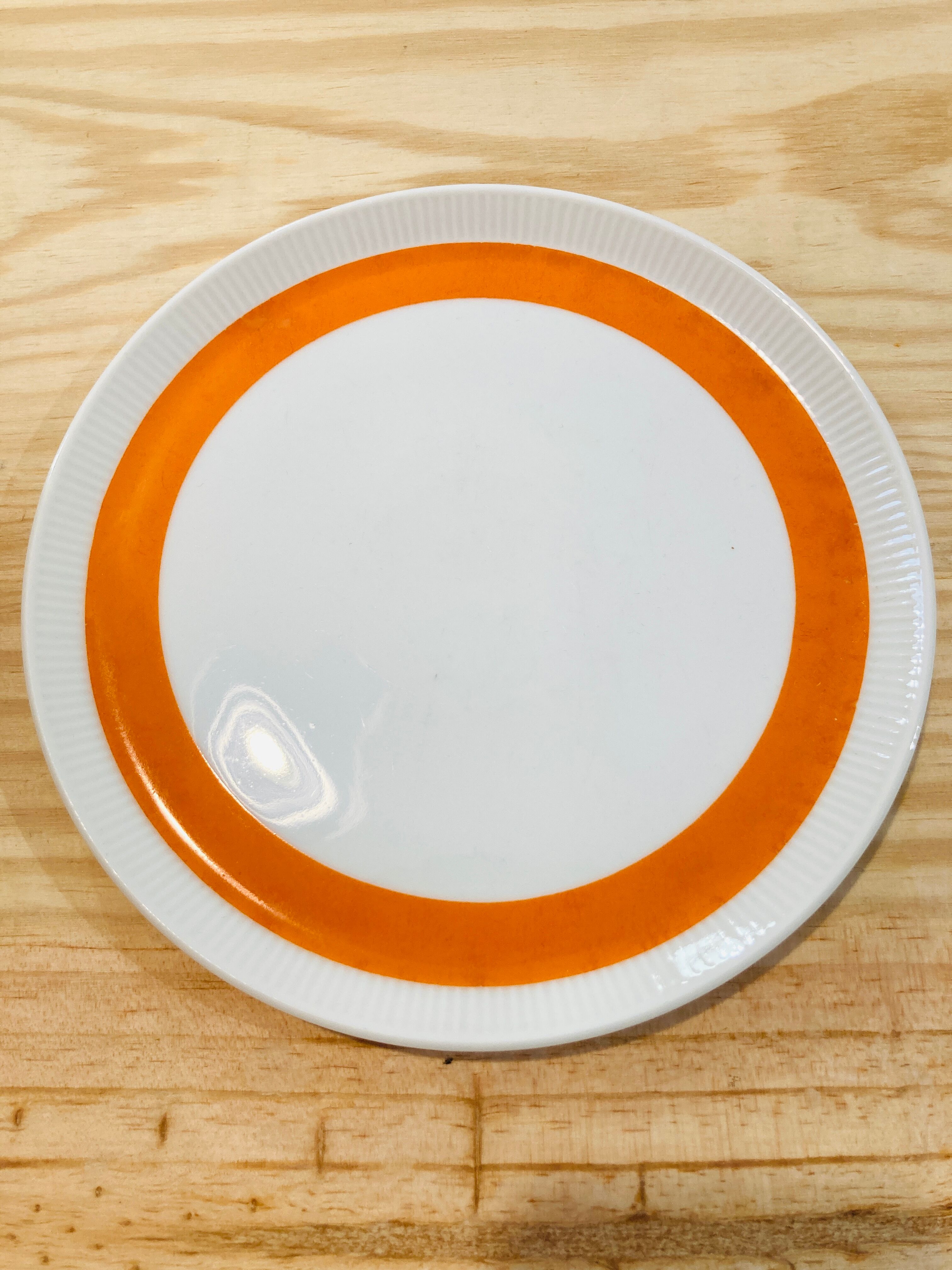 X6 petites assiettes orange Melitta-années 70-retro-vintage-cuisine