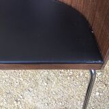Ikea table late 20th century fusion model in dark wood and chrome legs