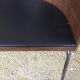 Ikea table late 20th century fusion model in dark wood and chrome legs