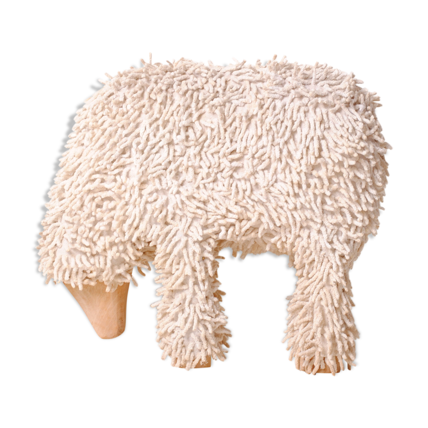 Wooden sheep bench
