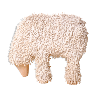 Wooden sheep bench