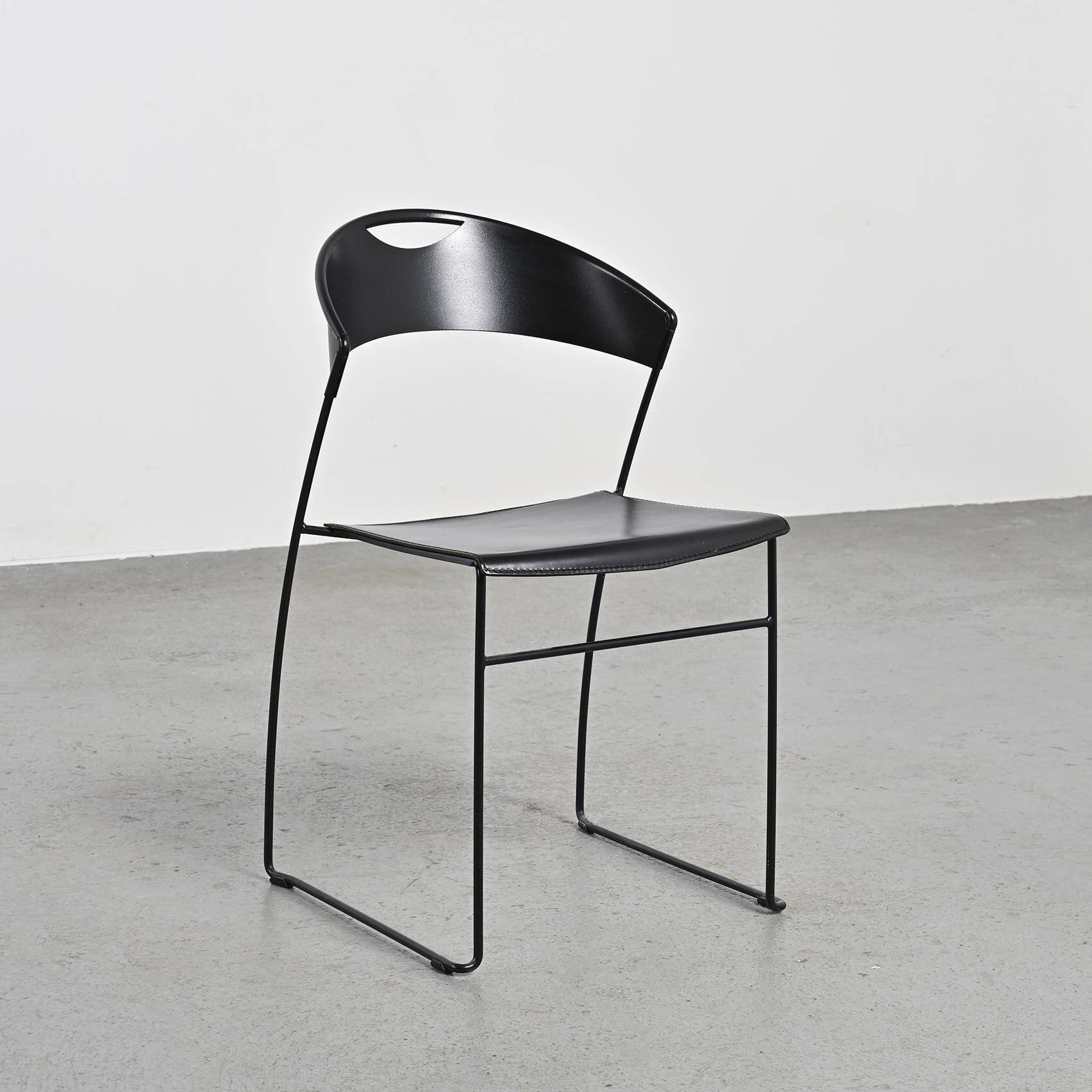 Stacking chairs "Juliette" by Hannes Wettstein, Baleri circa 1987
