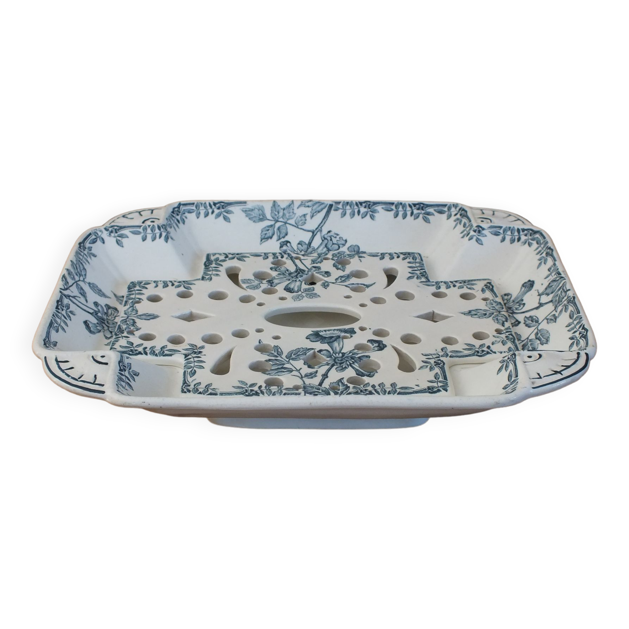 Asparagus dish in Iron Earth XIXth Clairefontaine Colbert