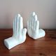 Ceramic hand bookends