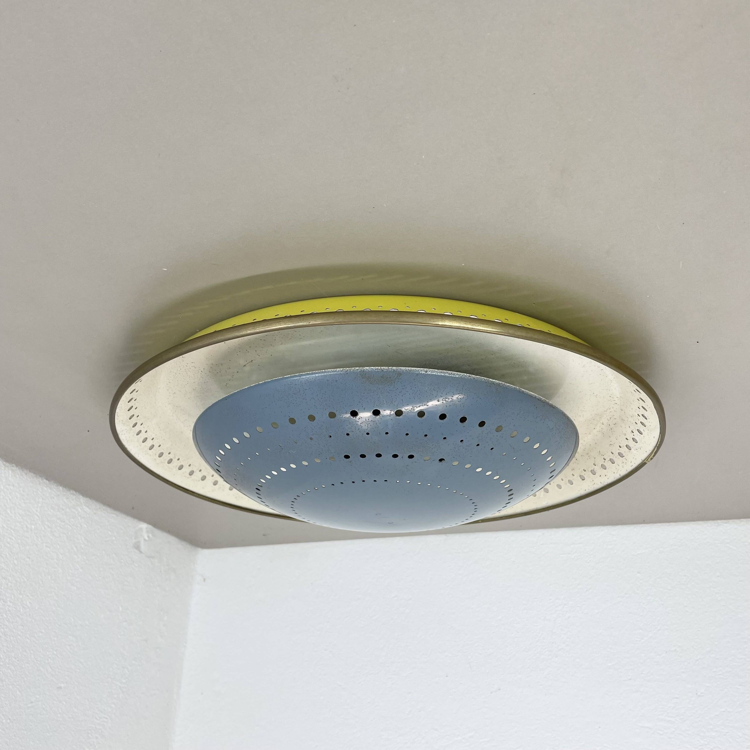 rare Stilnovo Style wall ceiling Light by Ernest Igl for Hillebrand Germany