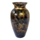Signed églomisé glass vase, unique piece, France, circa 1980, 46 cm