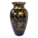 Signed églomisé glass vase, unique piece, France, circa 1980, 46 cm