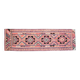 1970s Vintage Turkish Handmade Wool & Cotton Pink Runner Rug 101x318