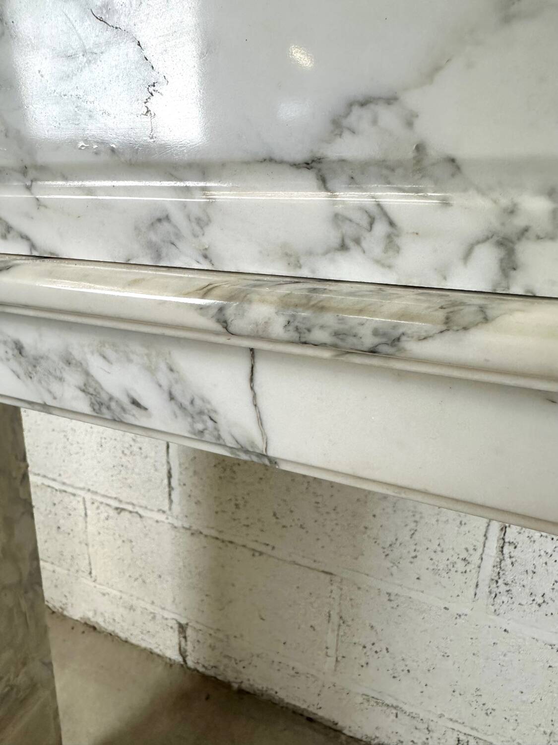 Louis XVI style marble fireplace