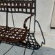 Riveted wrought iron garden bench