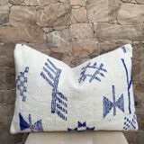 Handmade cushion cover in Berber wool: Moroccan Kilim cushion
