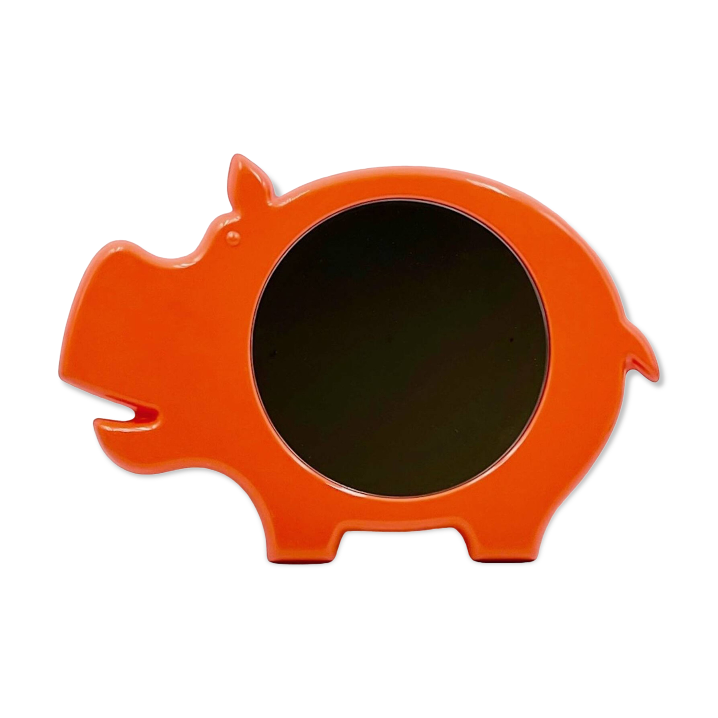 Space Age Wall Mirror with Hippo Shape Poss Denmark, 1960/70s