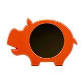 Space Age Wall Mirror with Hippo Shape Poss Denmark, 1960/70s