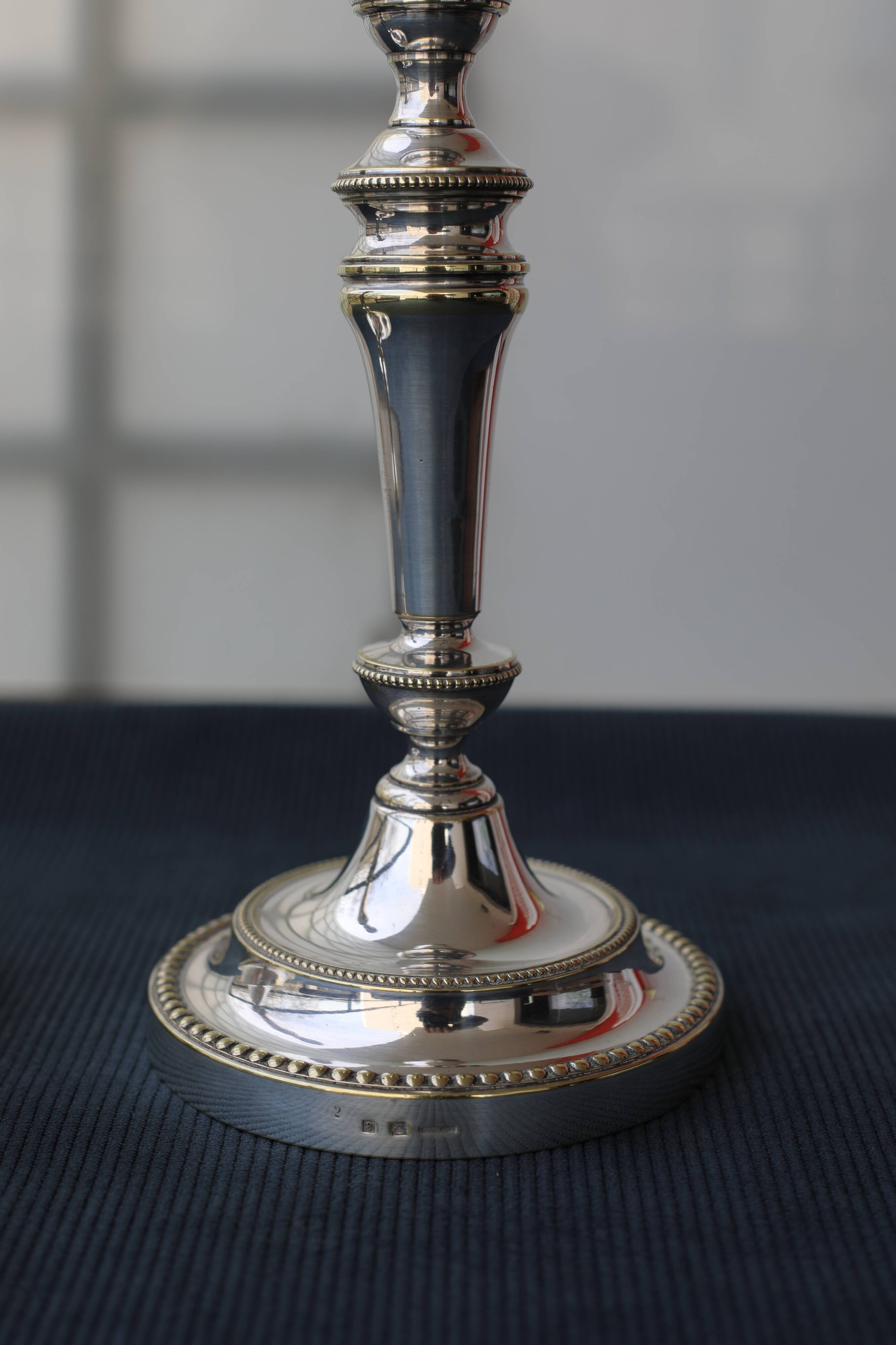 Pair of Christofle bougeoirs